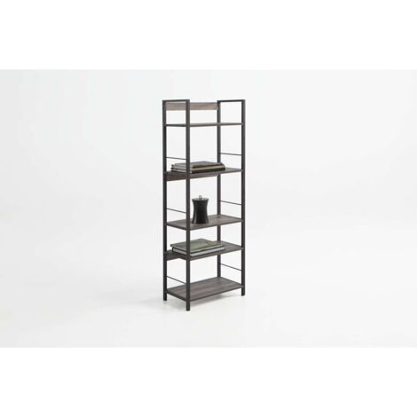 Estanteria Kala industrial 5 baldas acabado nogal,150cm(alto) 52cm(ancho) 30cm(fondo) .