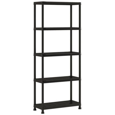Estantería Keter Plus 75/5 negra 5 baldas 75x32x176 cm