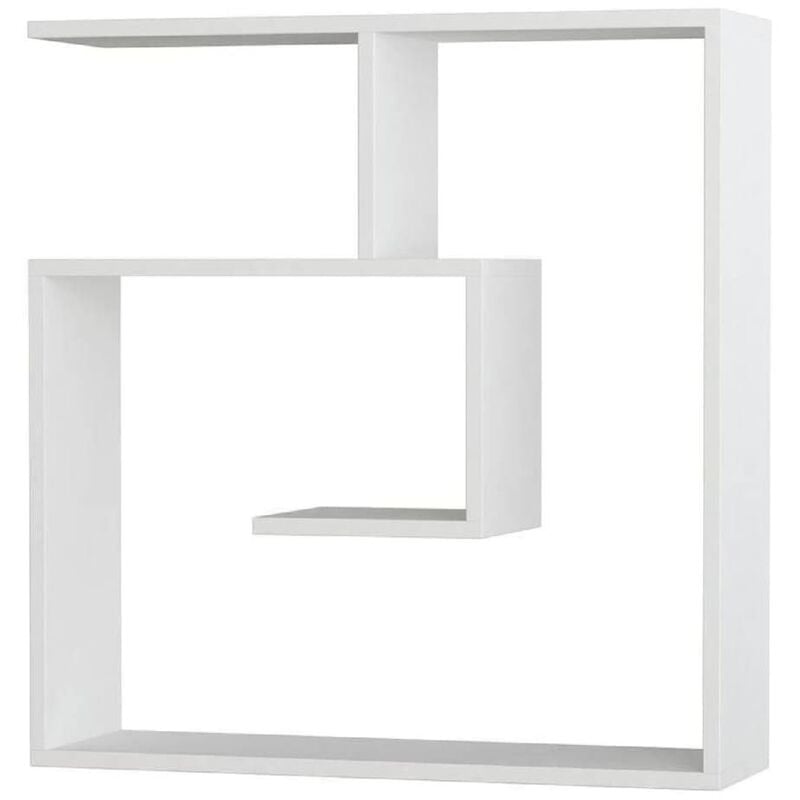 

Home Mania - Homemania Estante de pared Laby 75x22x75 cm blanco - Blanco