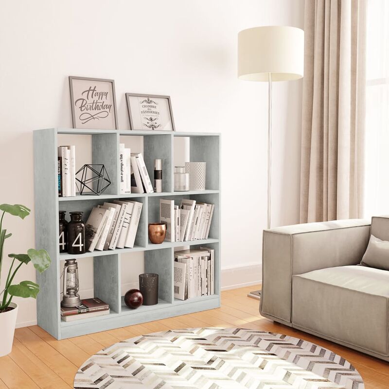 

Estanteria libreria aglomerado gris hormigon 97,5x29,5x100 cm