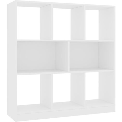 Estantería librería de aglomerado blanco 97,5x29,5x100 cm