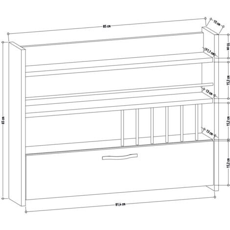 Estantería, librería, estante de pared Shelf Blanco