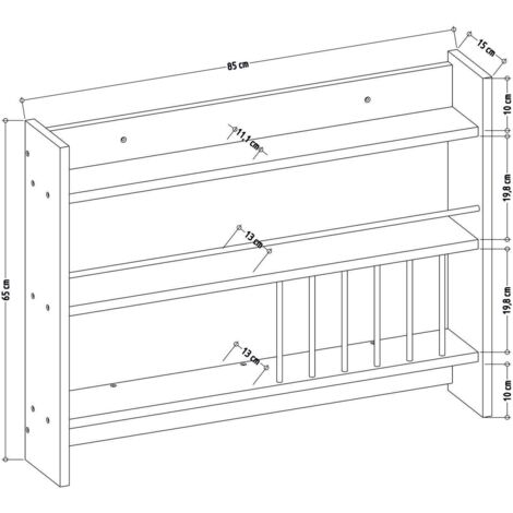 Estantería, librería, estante de pared Shelf Blanco