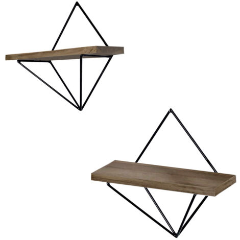 Estantería, librería, estante de pared Shelf Nuez Negro