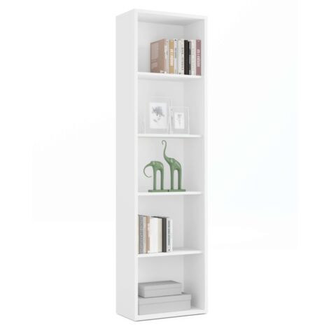 Estantería Librería Estrecha Scaled Color Blanco 197x52x33 cm