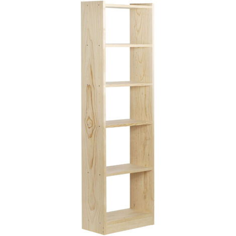 Estantería librería Gala ASTIGARRAGA de 6 baldas de madera maciza de pino 184,7x49,6x25cm