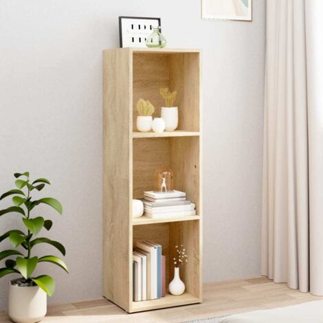 Estantería libros/mueble TV contrachapada roble 36x30x114 cm vidaXL