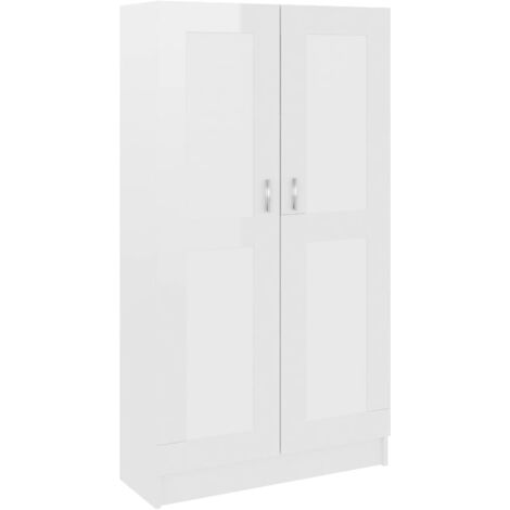 Estantería madera contrachapada blanco brillo 82,5x30,5x150 cm vidaXL