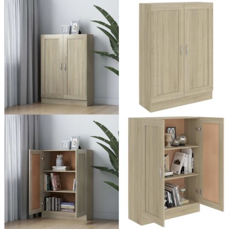 Estantería madera contrachapada color roble 82,5x30,5x115 cm - Armario de libros - Estantería de madera contrachapada