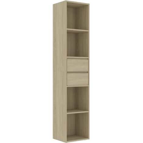 Estantería madera contrachapada color roble Sonoma 36x30x171 cm vidaXL