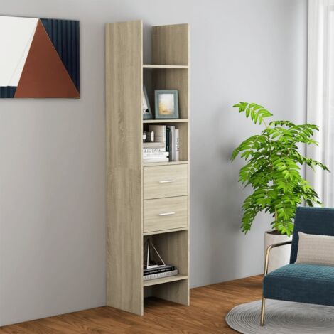 Estantería madera contrachapada color roble Sonoma 40x35x180 cm vidaXL