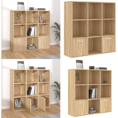 Estantería madera contrachapada color roble Sonoma 98x30x98cm - Estantería de libros - Estantería roble