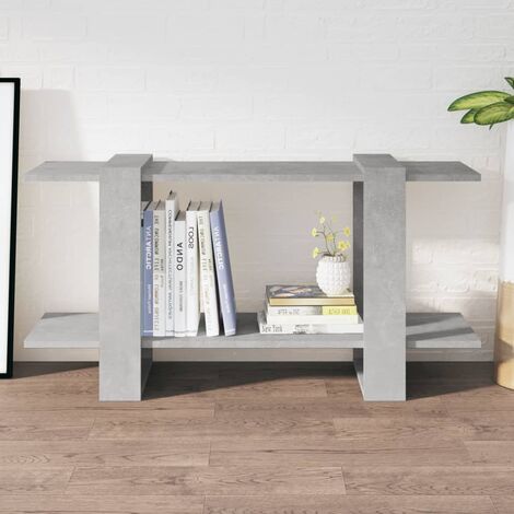 Estantería libros madera contrachapada gris brillo 36x30x114cm vidaXL639911