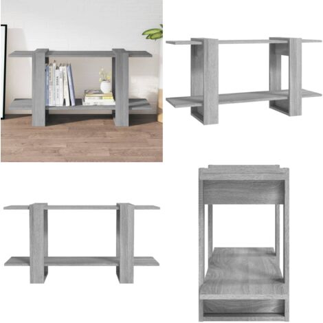 Estantería madera contrachapada gris Sonoma 100x30x51 cm - Estantería gris - Estantería para libros