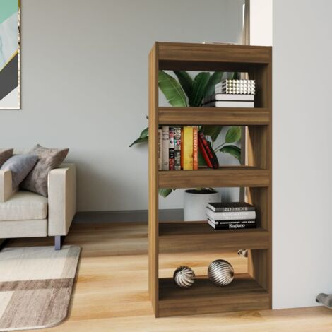 Estantería madera contrachapada marrón roble 60x30x135 cm vidaXL