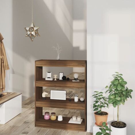 Estantería madera contrachapada marrón roble 80x30x103 cm vidaXL