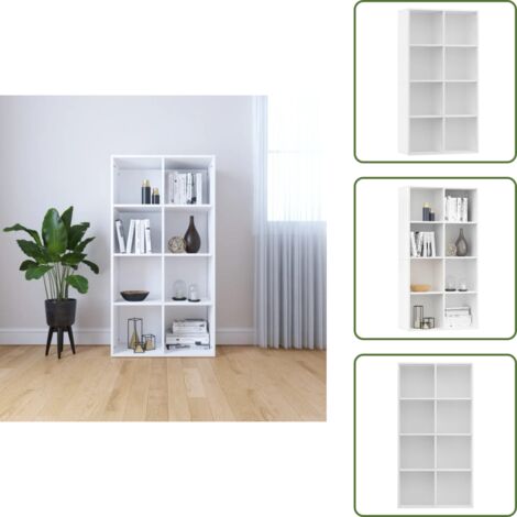 Estantería madera contrachapada - vidaXL Estantería/Aparador madera contrachapada blanco 66x30x130 cm - Estantería blanca