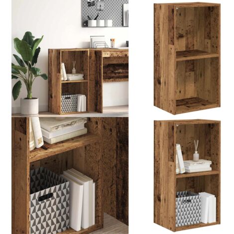 Estantería madera de ingeniería color envejecido 40x30x77 cm - Almacenamiento en casa - Estantería de madera envejecida