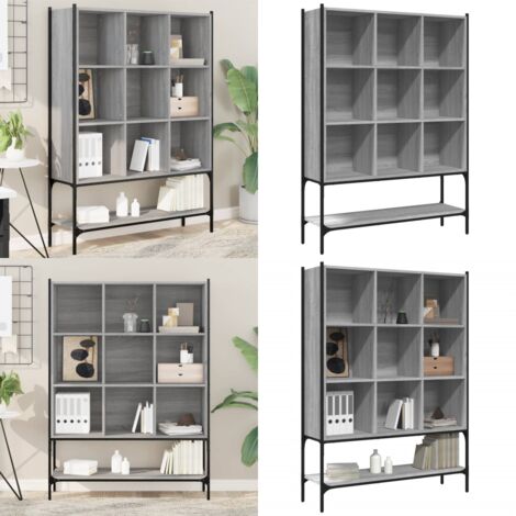 Estantería madera de ingeniería gris Sonoma 102x30x141,5 cm - Estantería gris - Estantería de ingeniería