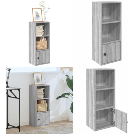 Estantería madera de ingeniería gris sonoma 31x24x77 cm - Estantería gris - Estantería de libros
