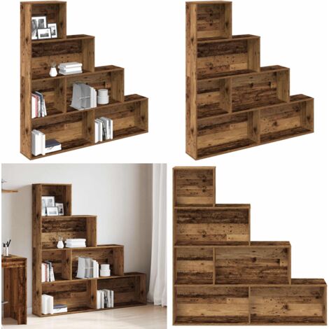 Estantería madera de ingeniería madera envejecida 157x24x160 cm - Estantería de libros - Estantería decorativa