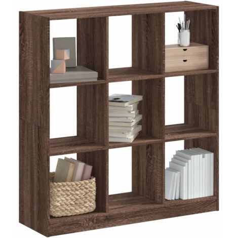 Estantería madera de ingeniería marrón roble 102x32x108 cm