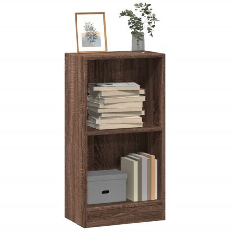 Estantería madera de ingeniería marrón roble 40x24x76 cm