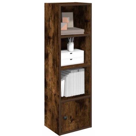 Estantería madera de ingeniería roble ahumado 31x24x102 cm vidaXL