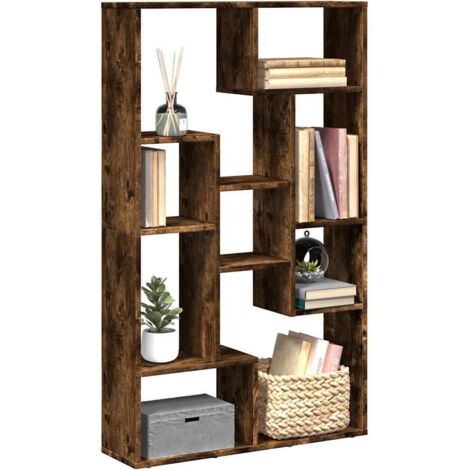 Estantería madera de ingeniería roble ahumado 72x20x120 cm