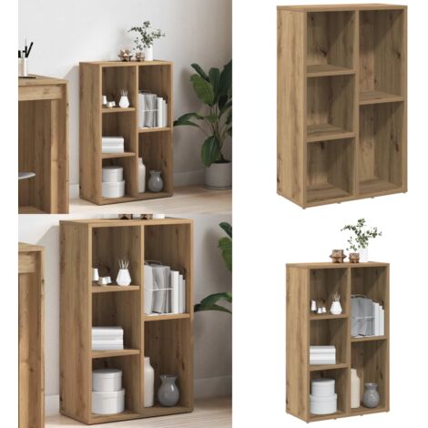 Estantería madera de ingeniería roble artisan 50x25x80 cm - Estantería de madera - Estantería de roble
