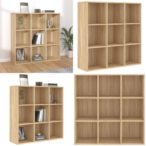 Estantería madera de ingeniería roble Sonoma 98x29x97,5 cm - Estantería de contrachapado - Estantería de roble