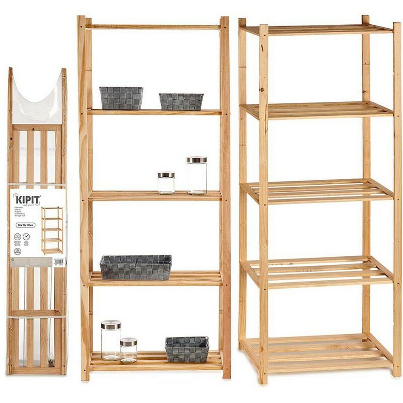 

BHD - Estantería Madera de pino Natural (70 x 30 x 170 cm)