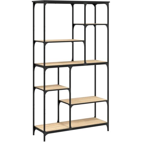 Estantería madera ingeniería acero roble Sonoma 99x35,5x176 cm vidaXL