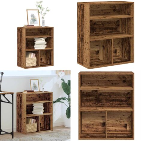 Estantería madera ingeniería madera envejecida 60x30x71,5 cm - Estantería de libros - Estantería decorativa