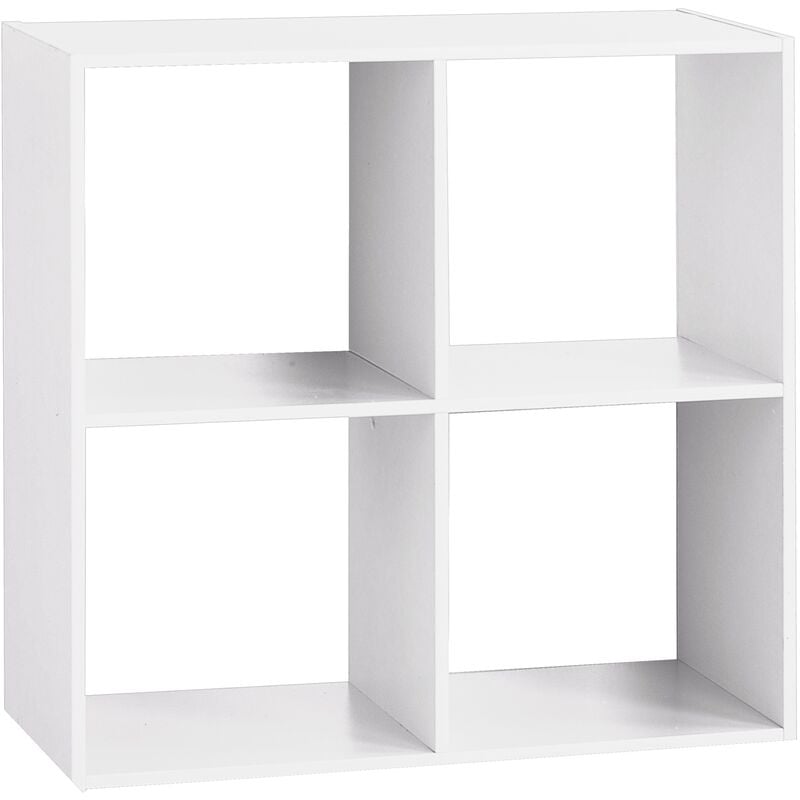 

Five - Estantes de madera 4 compartimentos blanco
