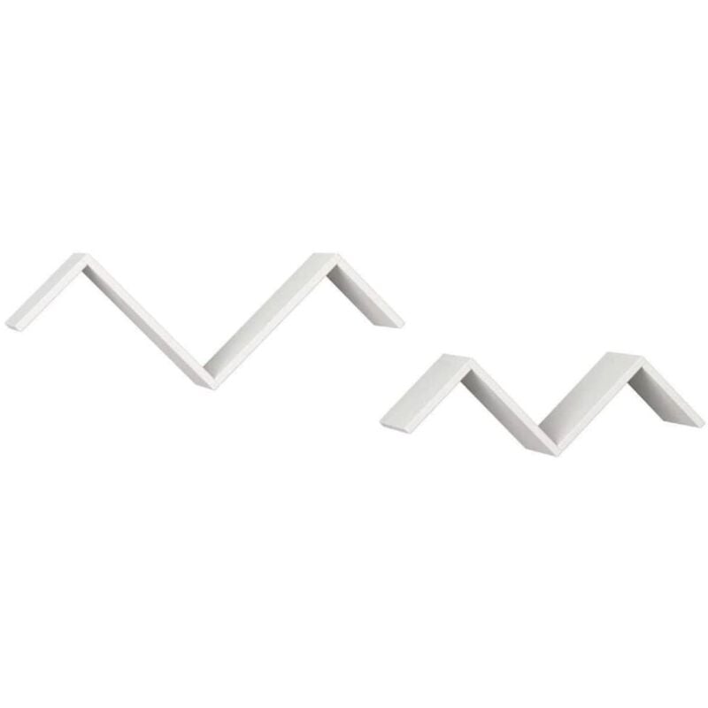 

Home Mania - Homemania Estantería de pared Marti blanca 60/70x22x30 cm - Blanco