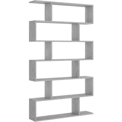 Estanteria Melodi Alta, libreria Salon, 80 x 25 x 192 cm de Altura (Gris Motée)