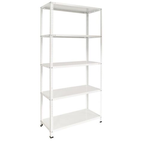 Estanteria metalica ar storage 180x90x40 cm 5 estantes 80 kg por estante color blanco
