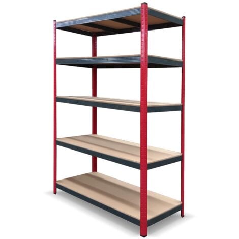 CATTER HOUSE Estantería Metálica CATTERHOUSE Rack Cargo Advance 120 - 120x60x180cm de Acero Galvanizado y MDF con Baldas de Altura Ajustable