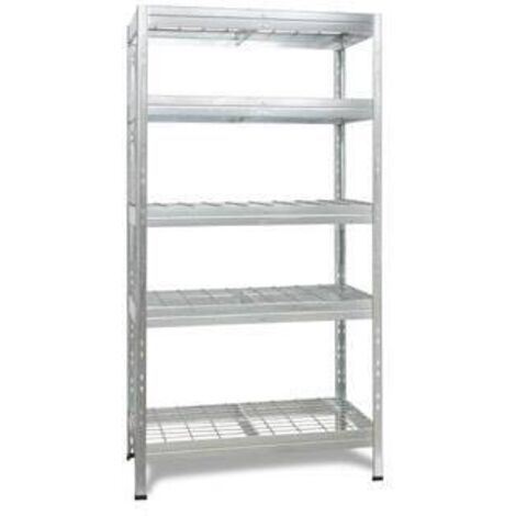 ESTANTERIA METALICA GALVANIZADA BALDAS REJILLA 5 BALDAS 180 X 90 X 45 CM - TRM18503K/07-37ZG00