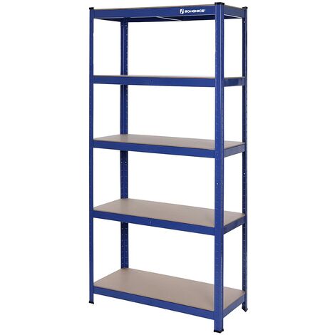 Estantería metálica para almacenar de pie 5 estantes 875kg 180 x 90 x 40cm