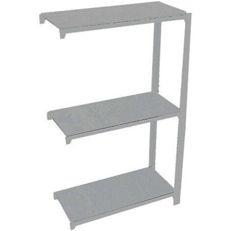 Estantería metálica sin tornillos OFFICLICK de 3 estantes (100x90x30cm) GRIS