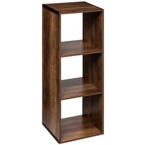 ESTANTERÍA MIX CON 3 COMPARTIMENTOS DE MADERA INDUSTRIAL