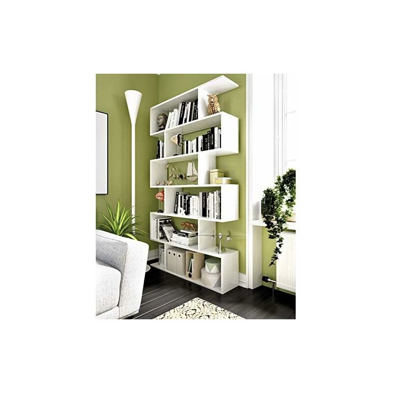 

Estantería 190 altura moderna con diseño irregular de 80 cm BLANCO BRILLO