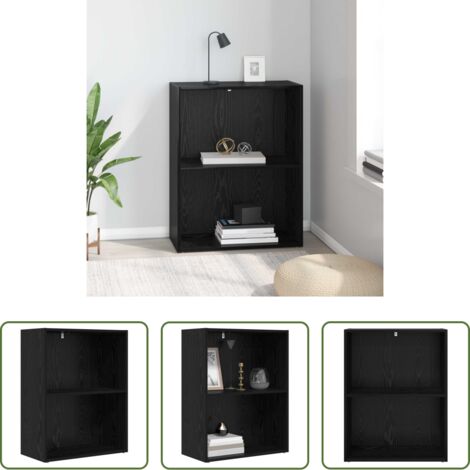 Estantería moderna -  Estante de libros Roble Negro 60 x 30 x 76.5 cm