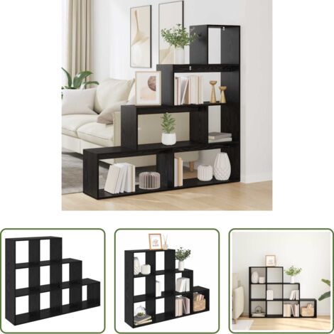 Estantería moderna -  Librería Separadora de Ambientes Roble Negro