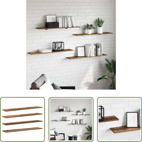 Estantería moderna -  Tablero de Estantería 4 pcs Marrón 100 x 20 x 1,5 cm