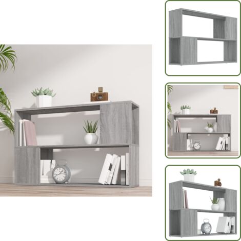 Estantería moderna - vidaXL Estantería de madera contrachapada gris Sonoma 100x24x63 cm - Estantería gris