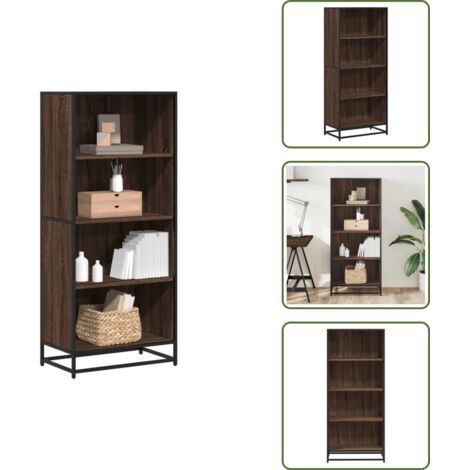 Estantería moderna - vidaXL Estantería de madera de ingeniería marrón roble 60x35x139 cm - Estantería de almacenamiento
