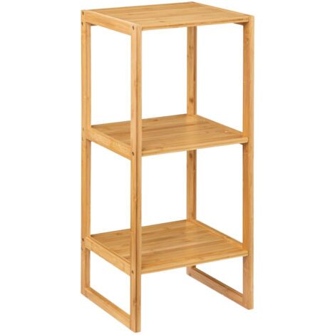 Estantería Modular de Bambú con 2 Niveles 84x35.1x33.5cm 7house